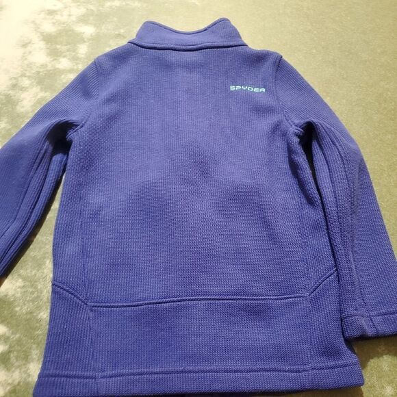Spyder Girls Endure Stryke blue Full-Zip Sweater Jacket sz 7/8 - Picture 2 of 4